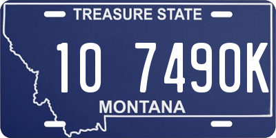 MT license plate 107490K