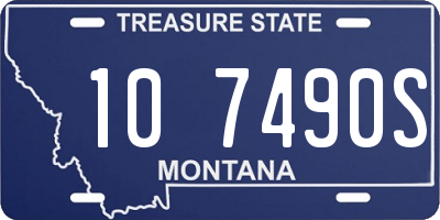 MT license plate 107490S