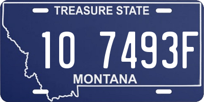 MT license plate 107493F