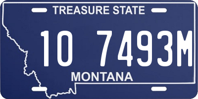 MT license plate 107493M