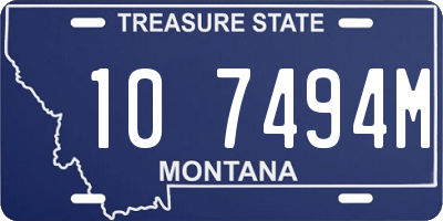 MT license plate 107494M