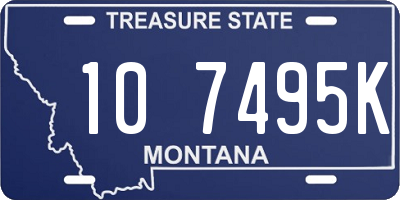 MT license plate 107495K