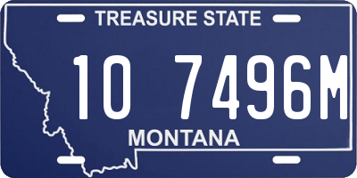MT license plate 107496M