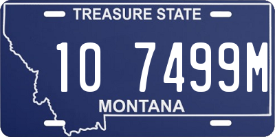 MT license plate 107499M