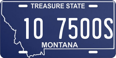 MT license plate 107500S