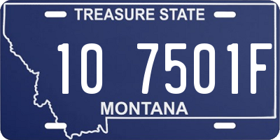 MT license plate 107501F