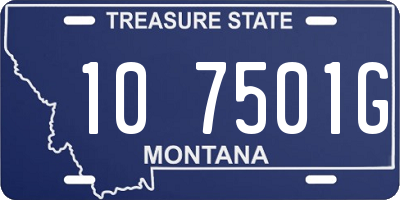 MT license plate 107501G