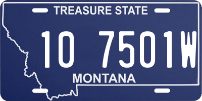 MT license plate 107501W