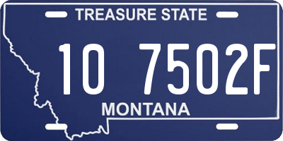 MT license plate 107502F