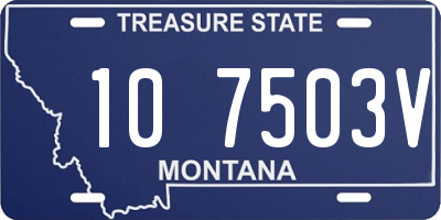 MT license plate 107503V