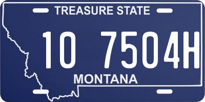 MT license plate 107504H