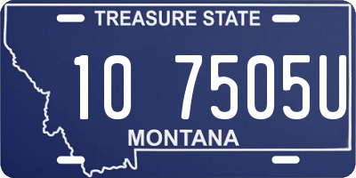 MT license plate 107505U