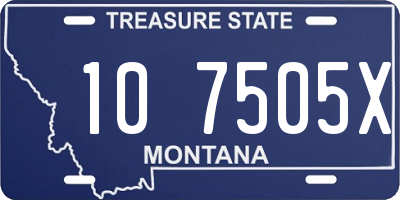 MT license plate 107505X