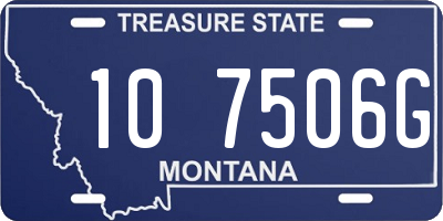 MT license plate 107506G