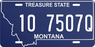 MT license plate 107507Q