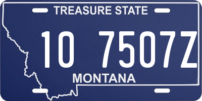 MT license plate 107507Z