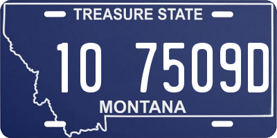 MT license plate 107509D