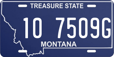 MT license plate 107509G