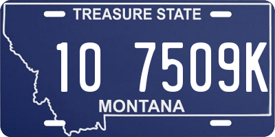 MT license plate 107509K