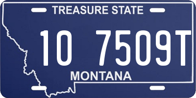 MT license plate 107509T