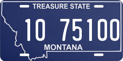 MT license plate 107510O