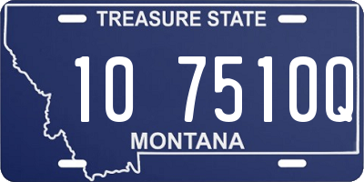 MT license plate 107510Q