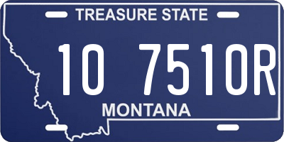 MT license plate 107510R