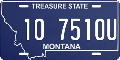 MT license plate 107510U