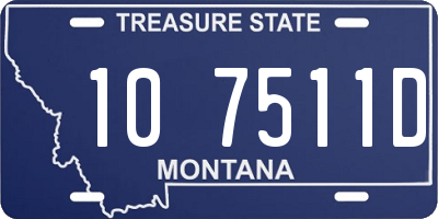 MT license plate 107511D