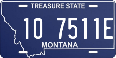 MT license plate 107511E