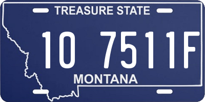 MT license plate 107511F