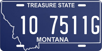 MT license plate 107511G