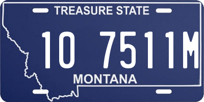 MT license plate 107511M