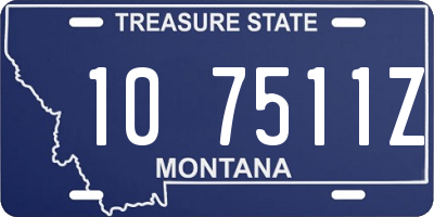 MT license plate 107511Z