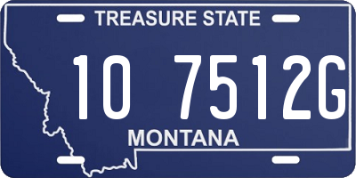 MT license plate 107512G