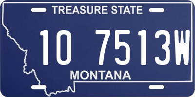 MT license plate 107513W