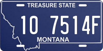 MT license plate 107514F