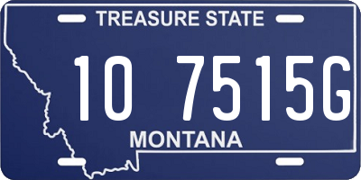 MT license plate 107515G