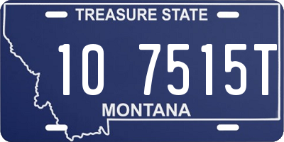 MT license plate 107515T