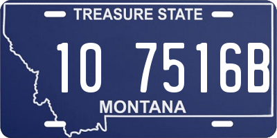 MT license plate 107516B