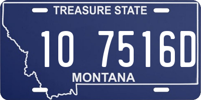 MT license plate 107516D