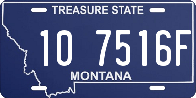 MT license plate 107516F