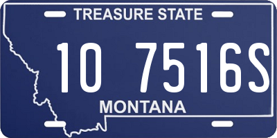 MT license plate 107516S