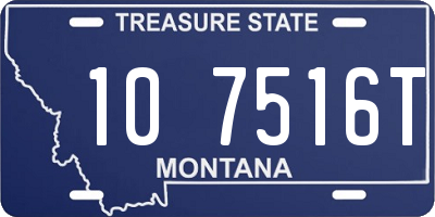 MT license plate 107516T