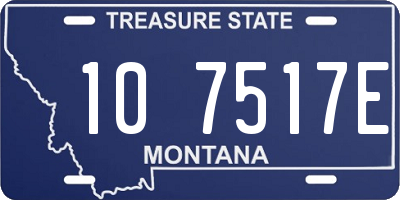 MT license plate 107517E