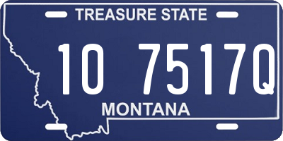 MT license plate 107517Q