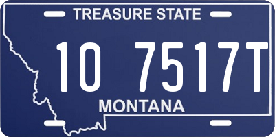 MT license plate 107517T