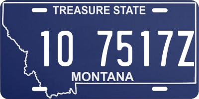 MT license plate 107517Z