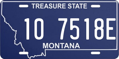 MT license plate 107518E