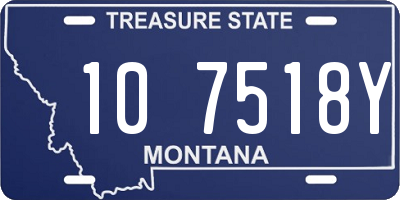 MT license plate 107518Y